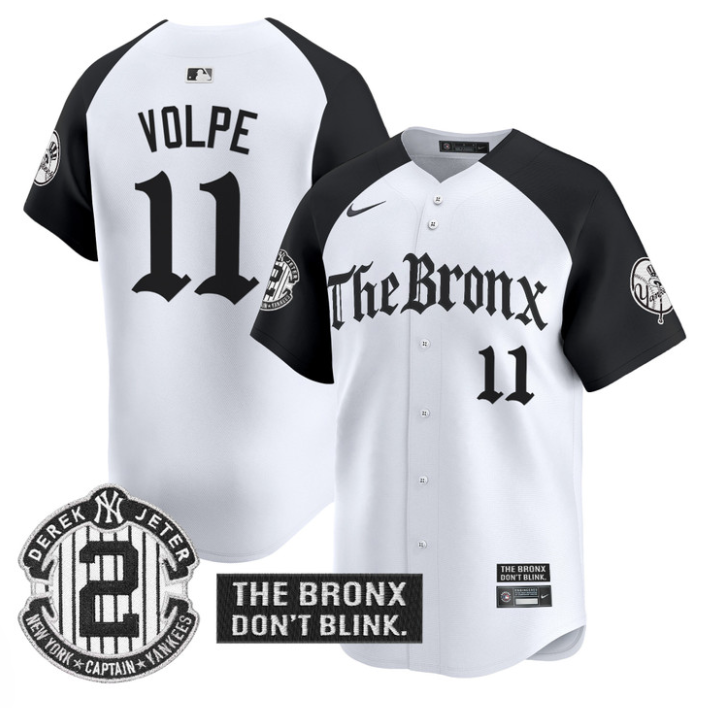 Anthony Volpe Jersey #11 Yankees The Bronx Gothic Ink Drop Edition Stitched Baseball