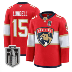 Alternative view of Anton Lundell Jersey #15 Florida Panthers 2025 Stanley Cup Final Stitched Hockey