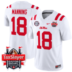 Alternative view of Archie Manning Jersey #18 Ole Miss Rebels 2024 Gator Bowl V2 Stitched Football