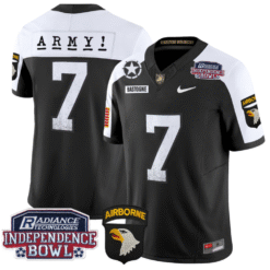 Bastogne Jersey #7 Army Black Knights Independence Bowl Patch Stitched Football