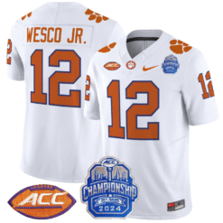 Alternative view of Bryant Wesco Jr Jersey #12 Clemson Tigers 2024 ACC Championship Stitched Football