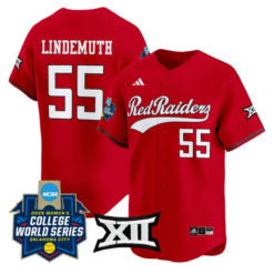 Bailey Lindemuth Jersey #55 Texas Tech Softball 2025 World Series Stitched Baseball