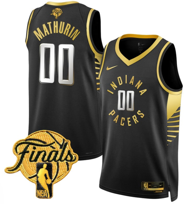 Bennedict Mathurin Jersey #00 Indiana Pacers 2025 Finals Swingman 24-25 City Stitched Basketball - Image 6