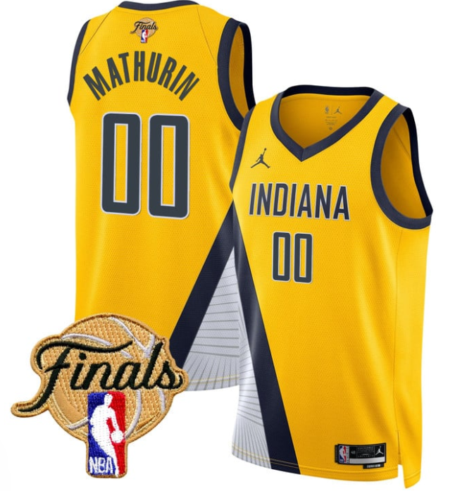 Bennedict Mathurin Jersey #00 Indiana Pacers 2025 Finals Swingman 24-25 City Stitched Basketball - Image 4