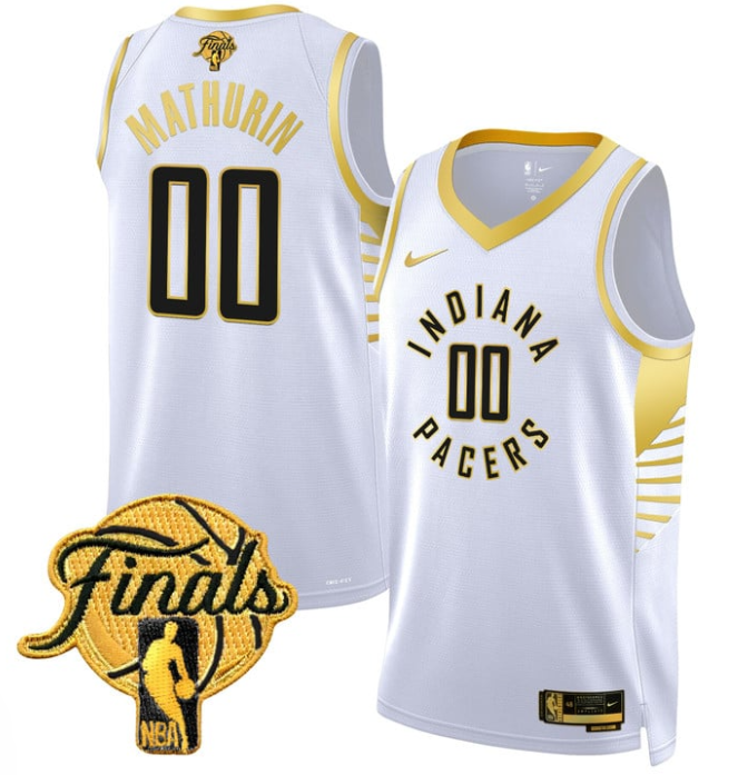 Bennedict Mathurin Jersey #00 Indiana Pacers 2025 Finals Swingman 24-25 City Stitched Basketball - Image 3