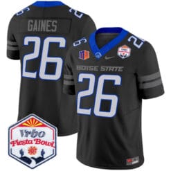 Sire Gaines Jersey #26 Boise State Broncos 2025 Fiesta Bowl Patch Stitched Football