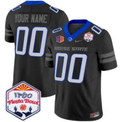 Custom Boise State Broncos Jersey 2025 Fiesta Bowl Patch Vapor Limited Stitched Football