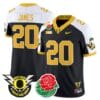Jordan James Jersey #20 Oregon Ducks 2025 Rose Bowl Game Patch Vapor Stitched Football