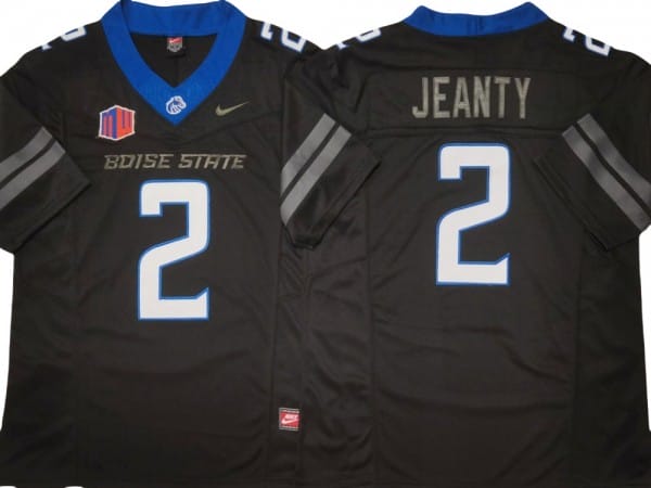 Ashton Jeanty Jersey #2 Boise State Broncos Black Vapor F.U.S.E. Limited Stitched Football