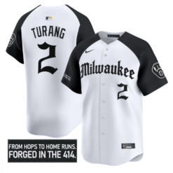 Brice Turang Jersey #2 Milwaukee Brewers Gothic 414 Shadows Edition Stitched Baseball