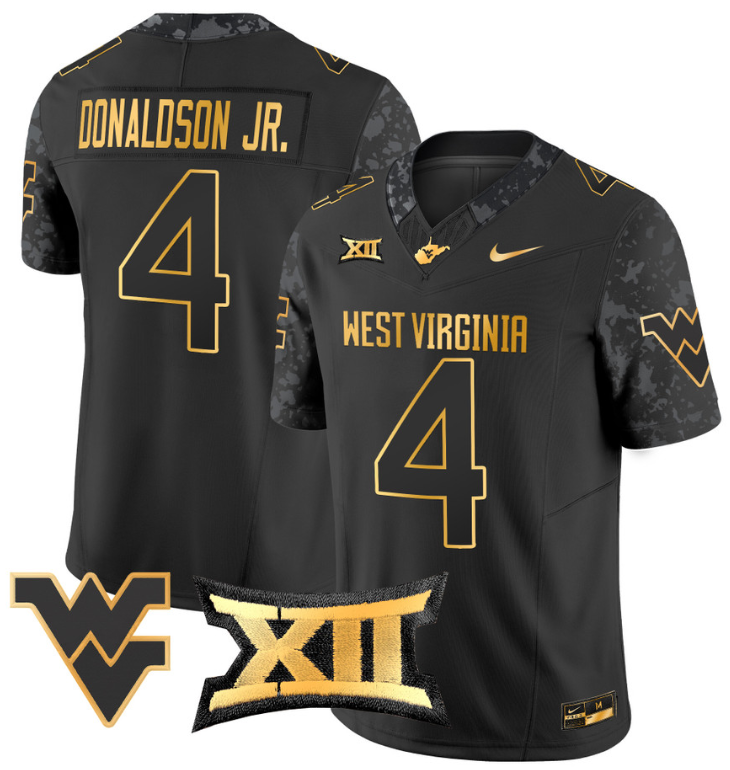 CJ Donaldson Jr Jersey #4 West Virginia Mountaineers Game Football Stitched - Image 3