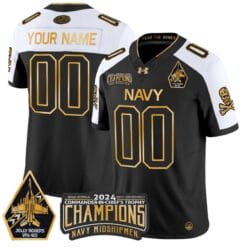 Custom Navy Midshipmen Jersey Commander-in-chief's Trophy Champions Stitched Football