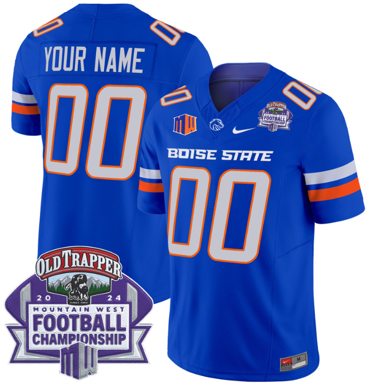 Custom Boise State Broncos Jersey 2024 Championship Patch Limited Stitched Football - Image 3