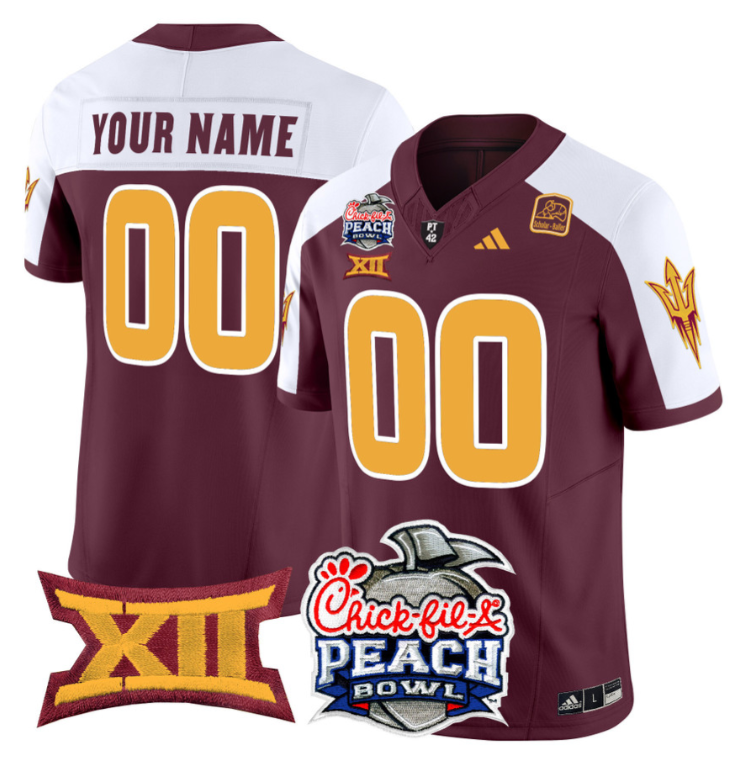 Custom Arizona State Sun Jersey 2025 Peach Bowl Patch Stitched Football - Image 4
