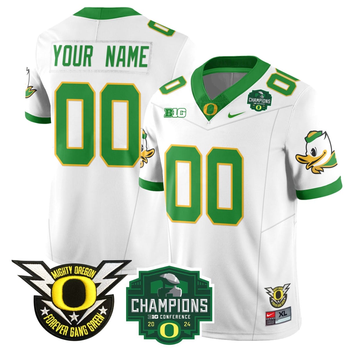 Custom Oregon Ducks Jersey Name, Number 2024 Big Ten Champions Football Stitched - Image 2