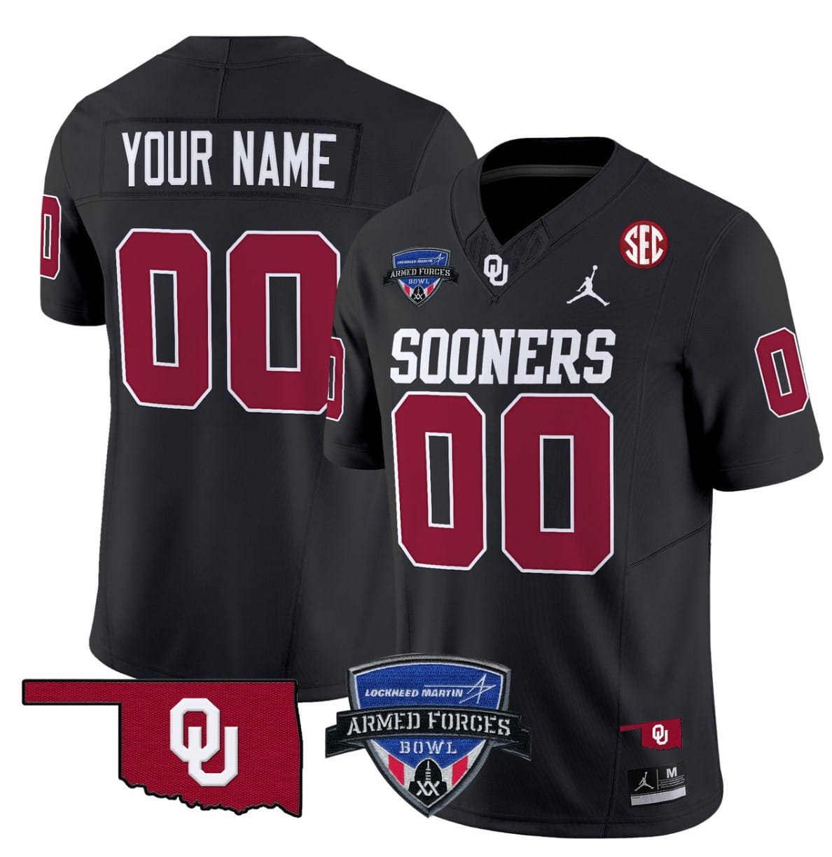 Custom Oklahoma Sooners Jersey 2025 Armed Forces Bowl Patch Vapor Football Stitched - Image 4