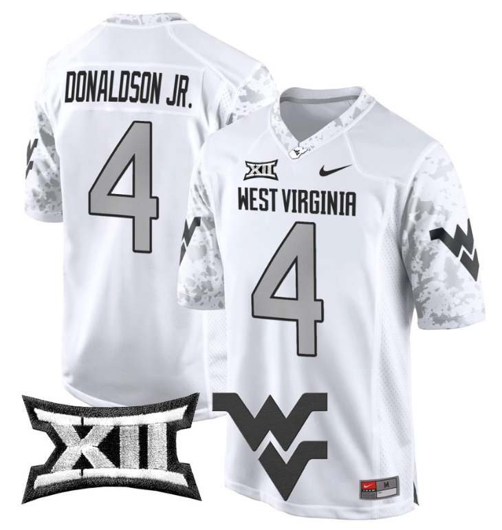 CJ Donaldson Jr Jersey #4 West Virginia Mountaineers Game Football Stitched - Image 5
