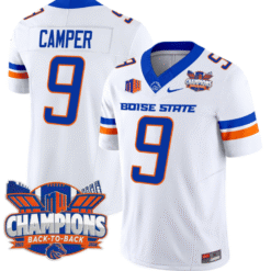 Alternative view of Cameron Camper Jersey #9 Boise State Broncos Back To Back Champions Stitched Football