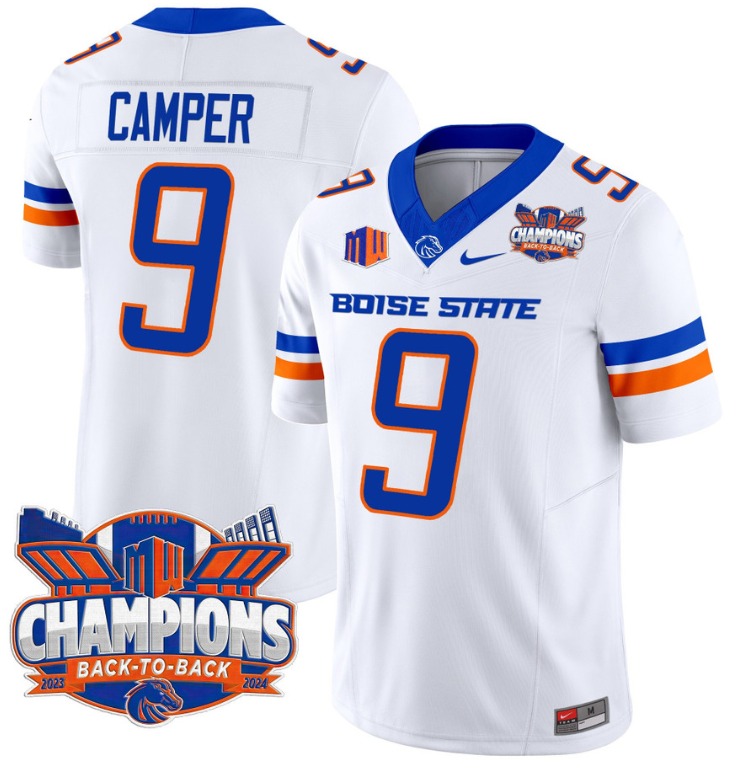 Cameron Camper Jersey #9 Boise State Broncos Back To Back Champions Stitched Football - Image 2