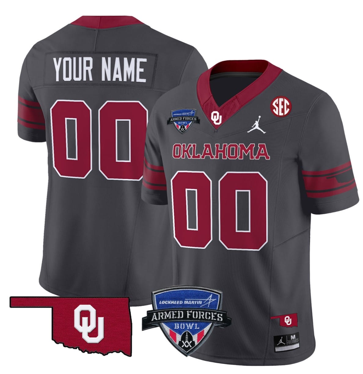 Custom Oklahoma Sooners Jersey 2025 Armed Forces Bowl Patch Vapor Football Stitched - Image 5