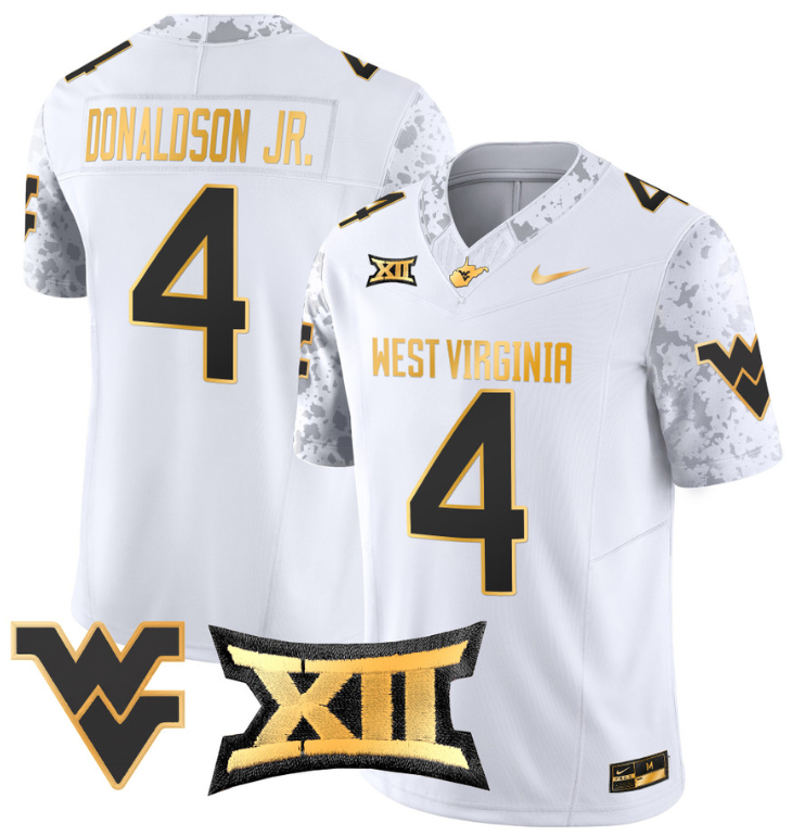 CJ Donaldson Jr Jersey #4 West Virginia Mountaineers Game Football Stitched - Image 9