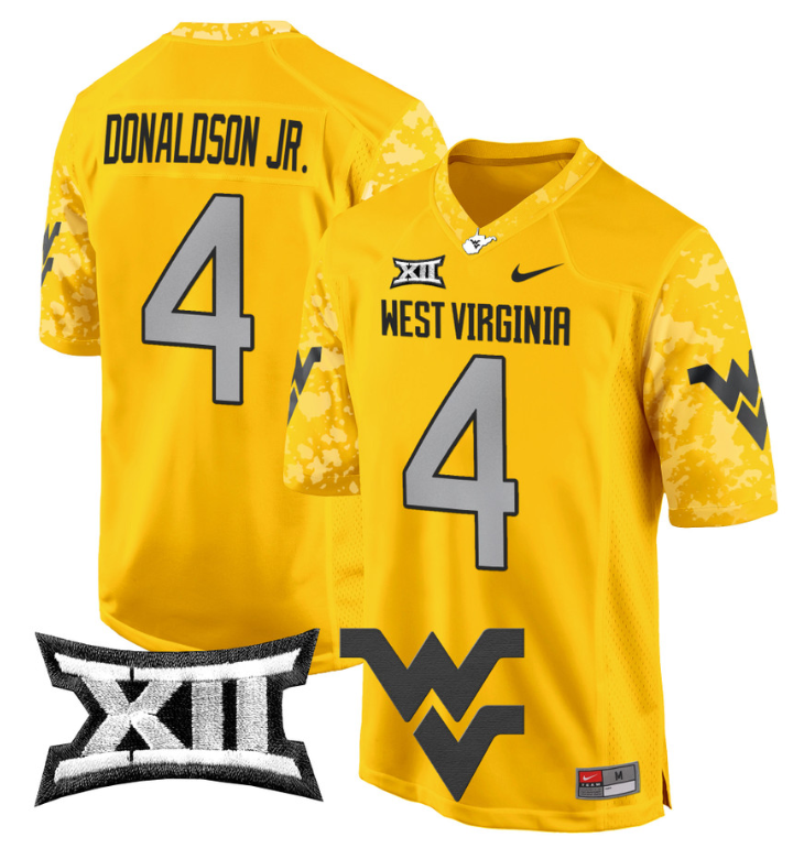CJ Donaldson Jr Jersey #4 West Virginia Mountaineers Game Football Stitched - Image 7
