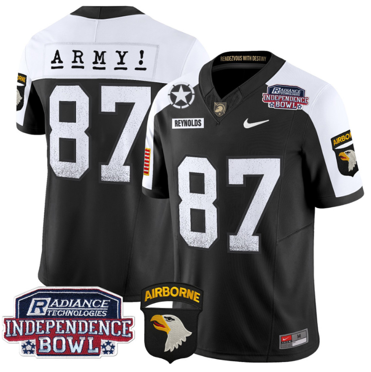 Casey Reynolds Jersey #87 Army Black Knights Independence Bowl Patch Stitched Football