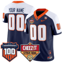 Custom Illinois Fighting Jersey 2025 Cheez-It Citrus Bowl Stitched Football