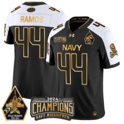 Colin Ramos Jersey #44 Navy Midshipmen Commander-in-chief's Trophy Stitched Football