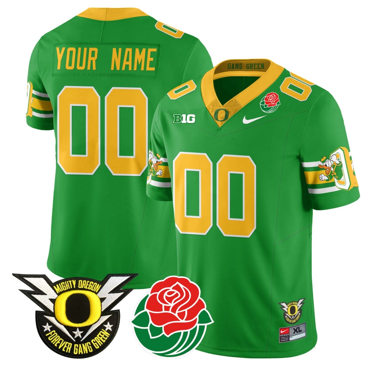 Custom Oregon Ducks Jersey 2024 Rose Bowl Patch Football Stitched - Image 10