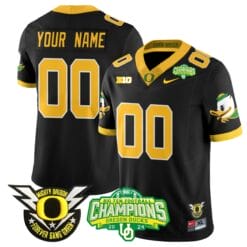 Custom Oregon Ducks Jersey Name, Number 2024 Big Ten Champions Football Stitched