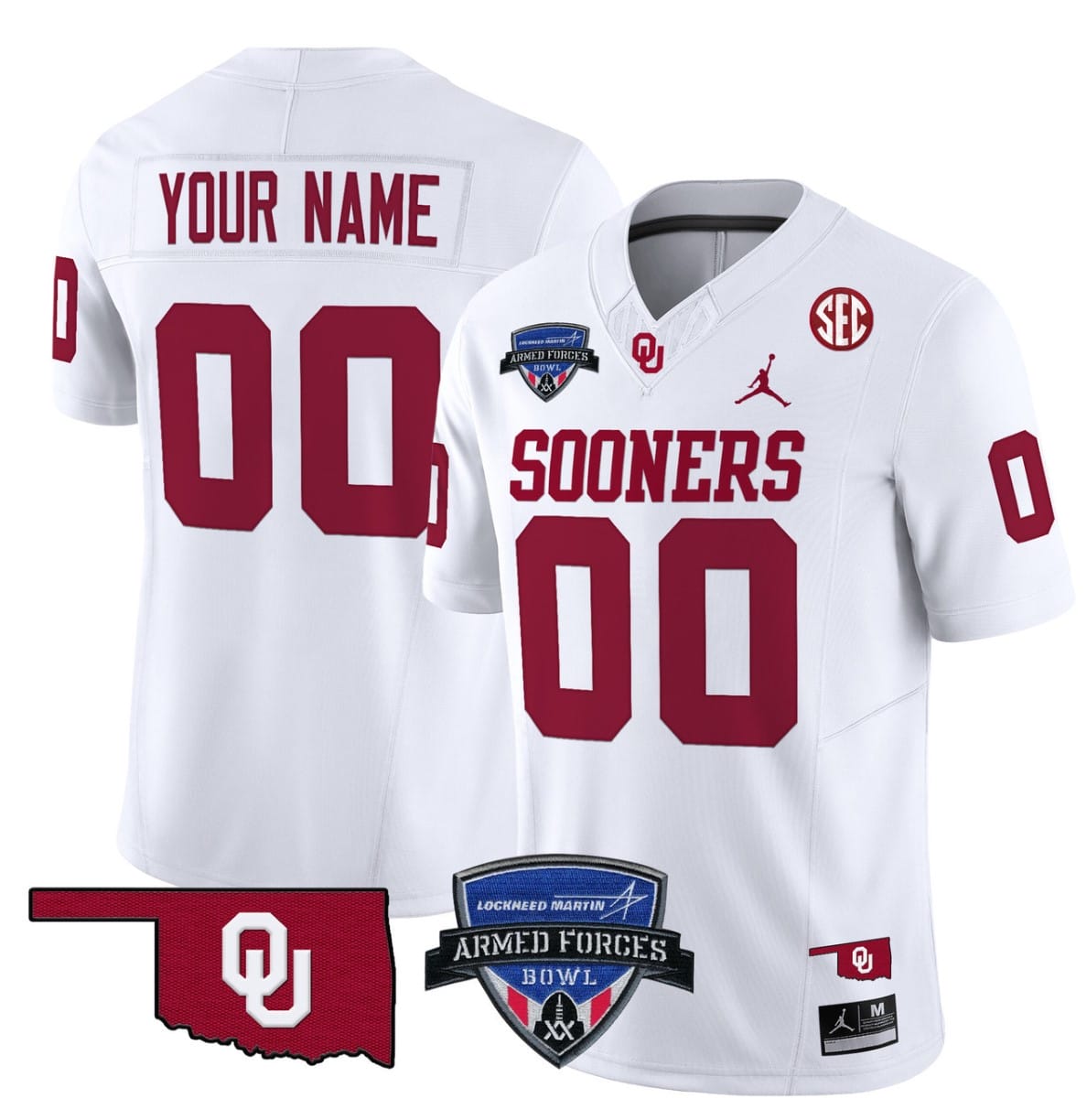 Custom Oklahoma Sooners Jersey 2025 Armed Forces Bowl Patch Vapor Football Stitched - Image 6