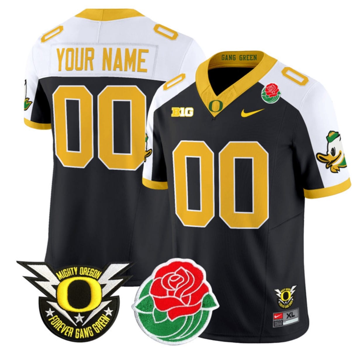 Custom Oregon Ducks Jersey 2024 Rose Bowl Patch Football Stitched - Image 20