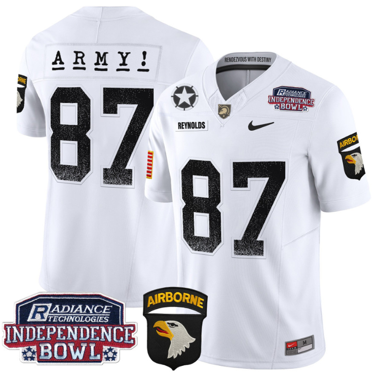 Casey Reynolds Jersey #87 Army Black Knights Independence Bowl Patch Stitched Football - Image 2