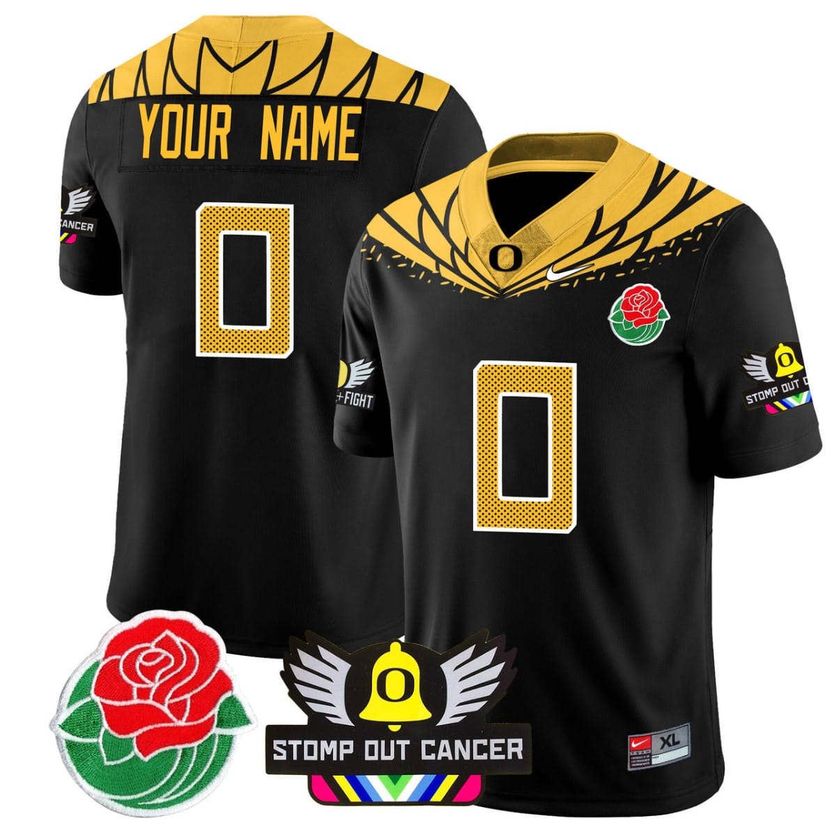 Custom Oregon Ducks Jersey 2024 Rose Bowl Patch Football Stitched - Image 2