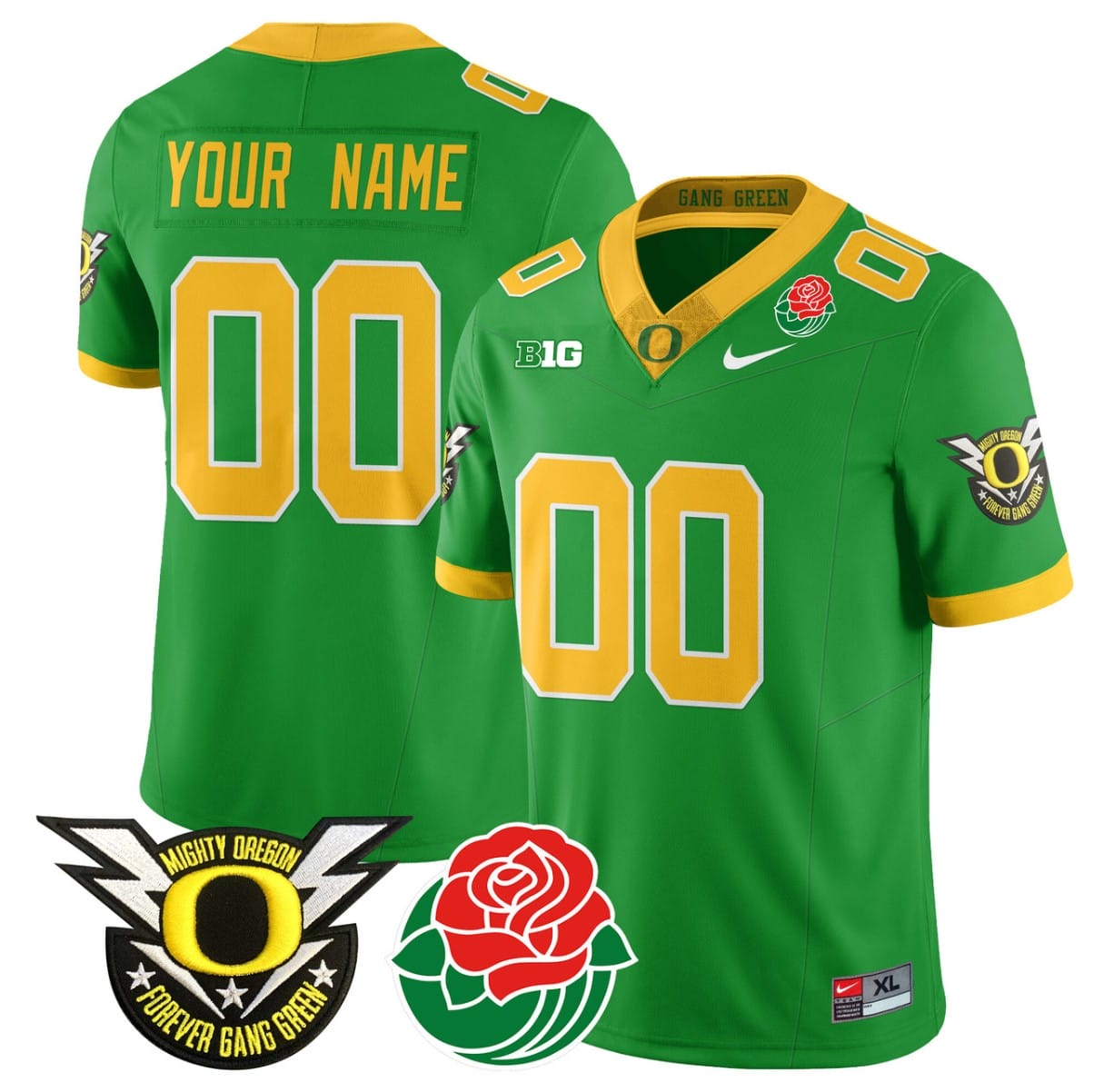 Custom Oregon Ducks Jersey 2024 Rose Bowl Patch Football Stitched - Image 14