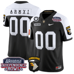Custom Army Black Knights Jersey Independence Bowl Patch 2024 Vapor Stitched Football