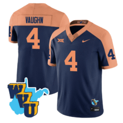 Alternative view of Cam Vaughn Jersey #4 West Virginia Mountaineers 1965-2025 Football Stitched