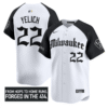 Christian Yelich Jersey #22 Milwaukee Brewers Gothic 414 Shadows Edition Alternate Stitched Baseball