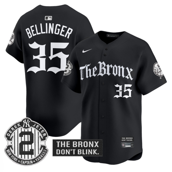 Cody Bellinger Jersey #35 Yankees The Bronx Gothic Ink Drop Edition Alternate Stitched Baseball - Image 3