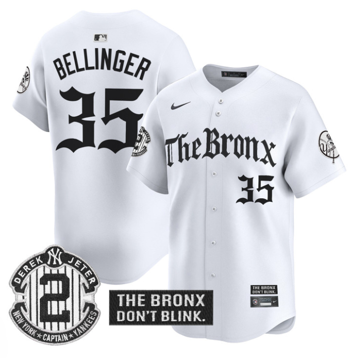Cody Bellinger Jersey #35 Yankees The Bronx Gothic Ink Drop Edition Alternate Stitched Baseball - Image 2