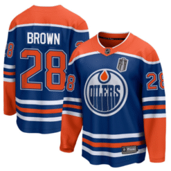 Connor Brown Jersey 28 Edmonton Oilers 2025 Stanley Cup Final Home Breakaway Stitched Hockey