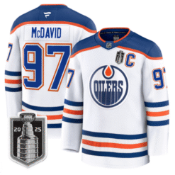 Connor McDavid Jersey #97 Edmonton Oilers 2025 Stanley Cup Final Away Stitched Hockey