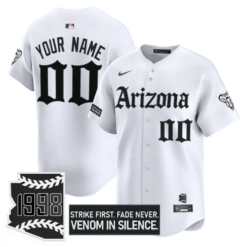 Alternative view of Custom Arizona Diamondbacks Jersey Gothic Desert Fang Edition Stitched Baseball
