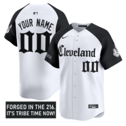 Custom Cleveland Indians Jersey Gothic Iron Edition Alternate Stitched Baseball