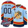 Custom Florida Panthers Jersey 2025 Stanley Cup Back To Back Champions Stitched Hockey