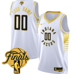 Alternative view of Custom Indiana Pacers Jersey 2025 Finals Swingman 24-25 City Stitched Basketball