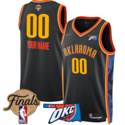 Custom Oklahoma City Thunder Jersey 2025 Finals Swingman 24 - 25 City Stitched Basketball