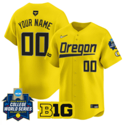 Alternative view of Custom Oregon Ducks Jersey Softball 2025 World Series Stitched Baseball
