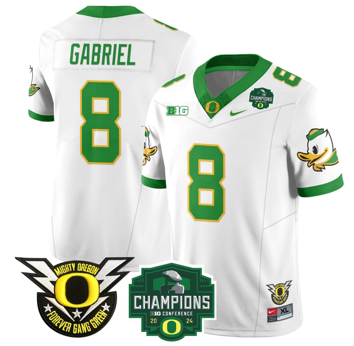 Dillon Gabriel Jersey #8 Oregon Ducks 2024 Big Ten Champions Football Stitched - Image 3
